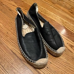 Soludos- Black Lather Espadrille